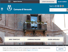 Tablet Screenshot of comune.verzuolo.cn.it